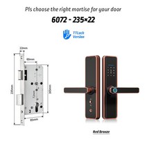 X7 블루투스 방수 지문 ttlock 스마트 전자 잠금 안전 홈, 16 X7ttR-6072
