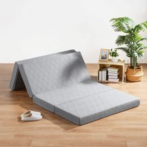 슬립플레이스 방수 4단 접이식 메모리폼 매트리스 10cm, 화이트