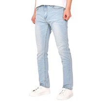 핫코드 남성용 모스트 연청 슬림 일자 워싱 청바지 5055