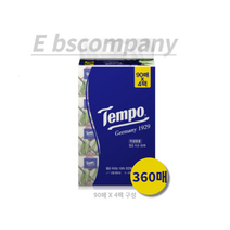 템포 프리미엄 천연펄프 소프트 티슈 4겹, 360개입, 2개