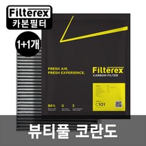 1+1 PM1.0 카본 탈취 뷰티풀 코란도 차량용 에어컨필터, 쌍용, 2개-뷰티풀코란도 19.02~(C119)