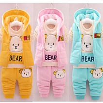 쁘띠앙쥬 아기곰조끼3종세트