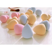 물광피부 물방울쿠션 메이크업 퍼프 10개 화장퍼프, 블루 조롱박