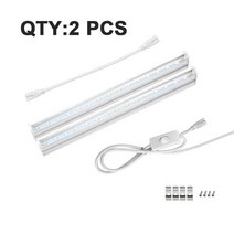식물성장램프 실내 30cm 57cm led 빛 t5 튜브 전체 스펙트럼 phytolamps 야채 꽃 씨앗 phyto 묘목 텐트, 2pcs 튜브, 10w 57cm, 우리 플러그