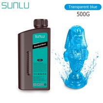 SUNLU 405nm UV 수지 표준 500G 고정밀 경화 액체 인쇄 재료 LCD 3D 프린터 Pn Mono 광자 모노, [07] Translucent Blue, 07 Translucent Blue