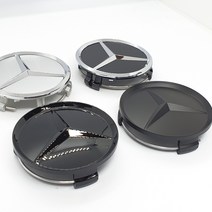 벤츠 휠캡 무광 블랙 실버 검정 클립형 75mm WHEEL CAP AMG휠캡, 1. 크롬 실버