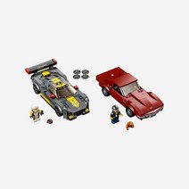 레고 쉐보레 콜벳 C8.R 레이스카와 1969 Lego Chevrolet Corvette Race Car and