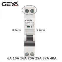 GEYA gy9n DPN MCB 1P N 6A 10A 16A 20A 25A 32A 40A 220V AC 미니 회로 차단기 6KA C 커브 B, B Curve_10A