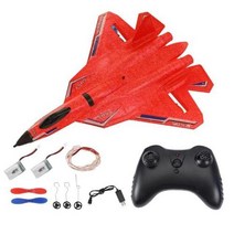 RC 비행기 SU-27 항공기 원격 제어 헬리콥터 2.4G EPP 거품 수직 어린이 장난감 선물, Red SU57