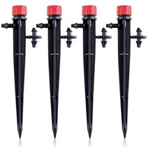 kalolary 관개 도저 드립 에미 터 20pcs 마이크로 스프레이 조절 가능 360도 8 홀 전체 원형 수류 관개 도저 마이크로 스프링클러 드립 시스템 부품 정원 잔디 화단