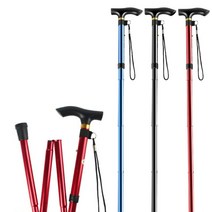 안테나 지팡이 보조 티타늄 시각장애인 경량 접이식 맹인, 28.긴알루미늄폴딩트레킹폴블랙곡선핸들