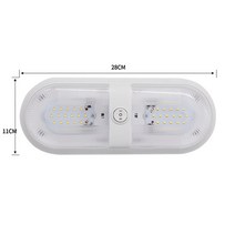 미니 카라반 용품 부품 12V 24/48 LED 돔 조명 천장 램프 스위치 캐러밴 액세서리 RV 해양 보트 요트 캠핑, 01 48LED