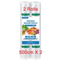 수비드머신 ALACRIS 듀얼 펌프 식품 진공 실러 5 가지 모드 자동 포장기 필름 포장기 15 개 가방 포함, 03 Vacuum Seal Bags, 2 롤 진공 백