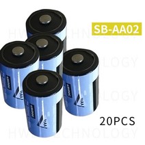 호환제품 뜨거운 새로운 Tekcell SB-AA02 3.6V 1/2AA LS14250 ER14250 PLC 리튬 백업 배터리, 01 6V