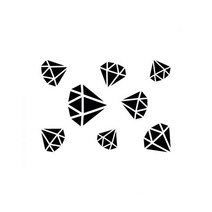 블랭코 스텐실도안524_다이아몬드 패턴(A5), 상세 설명 참조