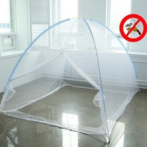 1인용 싱글 침대 바닥없는 원터치 모기장 텐트 120x200