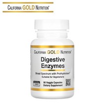 캘리포니아골드뉴트리션 Digestive Enzymes 다이제스티브 엔자임 90캡슐 글루코 아밀라아제 아밀레이스 프로테아제 리파아제 락타아제 셀룰레이스 헤미 셀룰라아제 인베르타아제, 1개, 90정
