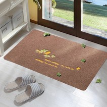 욕실문지방 화장실 실외 매트 가정용 물흡수 문입구 현관발매트 문간 미끄럼방지 문밖 도어매트 진입문, T16-커피색 희소식 암호설정, C01-45*70CM(욕실 통용 크기)