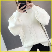 vaviola 바비올라 여성 스킨꼬임니트 라운드니트 꼬임니트 루즈핏니트 겨울20대여성 30대여성-100