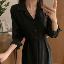 봄 가을 여성 결혼식 하객원피스 셔츠 결혼식 정장 빅사이즈 상견례 원피스 하객룩