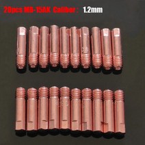 20 Pcs 팁 가스 노즐 MB-15AK M6 x 25mm 용접 토치 접촉 0.60.80.91.01.2mm, 05 1 2mm