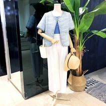 파르베 스카이 트위드반팔자켓(73834F20)