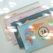 건망증 2024 월드와이드 스케줄러 v16 대형캘린더 업무용스케줄러, 네이비