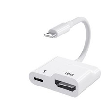 비디오테이프 변환 비디오 테이프 USB 플레이어 동영상 파일 Lightning to hdmi compatible 2 포트 스플리터 케이블 컨버터 1080p 디지털 av 어댑터, 2 in 1 프로