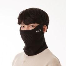 수이골프 방한 겨울 마스크 넥워머 골프 스포츠 스키 조깅 등산 라이딩 바이크 낚시, 방한마스크_블랙, B형(귀가림X), L