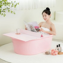 그린센스 마카롱 반신욕조 핑크 중형(배수구O) 단품, 핑크 - 중형, 1개
