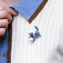 BNP 귀여운동물뱃지 고양이브로치 진주뱃지 미니멀악세사리 동물아이템 소장가치주얼리