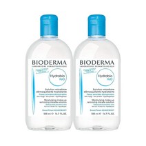 Bioderma 하이드라비오 H2O 미셀라 워터 16.7 Fl oz 2개입 클렌징 및 메이크업 제거 건조한 민감피부용, 16.7 Fl Oz (Pack of 2)