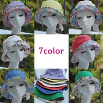 루이엘 -꽃씨- 버킷햇 벙거지 양면모자 남녀공용 스포츠 골프 편한모자 등산모 7color