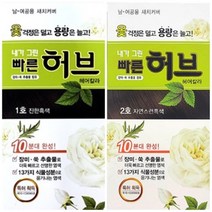 광동제약 내가 그린 빠른 허브 헤어칼라 염색약 160g x 10개 1호 2호 약국정품 셀프염색