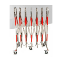 바리게이트 안전 차단바 대문 접이식 이동식 바퀴, 1.1 높이 x 3 길이