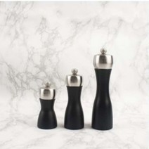 [신우] 솔트밀 소금갈이 그라인더 소금통 무광 블랙 20cm, 옵션:20cm