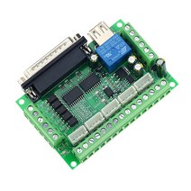 스텝퍼효과 녹색 MACH3 조각 기계 5 축 CNC 브레이크 아웃 보드 스테퍼 모터 드라이브 컨트롤러용 광학 커플러 포함 1 개