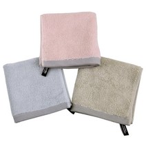 소프트한 모달사 이름자수 어린이집 고리 수건 타올 50G 30X30cm 핸드타월 5장, 그린, 1세트