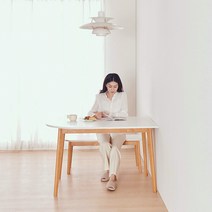 이노센트 엔젤라 반원 고무나무 원목 벤치 의자 i103710, 내추럴
