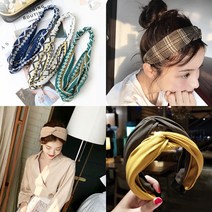 프롬빈스 헤어밴드 반다나 무지터번 니트 머리띠 41종