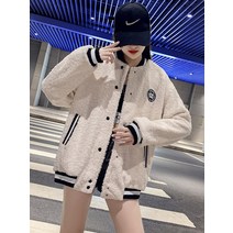 편안한 버튼 리버시블 3XL 간절기 99사이즈 20대여성 빅사이즈 뽀글이재킷 데일리코디 이지룩 투톤