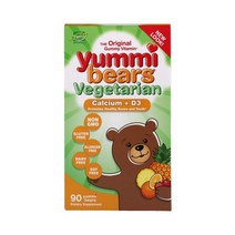 히어로 뉴트리션 프로덕츠 야미 베어스 베지터리안 칼슘 비타민D3 90개입, 90개, 1개