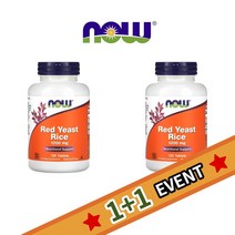 나우푸드 1+1 홍국 홍국균 1200mg 120정 누룩 곰팡이 칼슘 함유, 1개, 기본