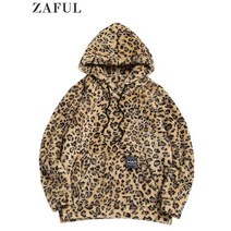 남성 후리스 기모 양털 플리스 자켓 Zaful men 39 s hoodie leopard pattern 솜털 스웨터 편안한 후드 후드 가을 겨울 따뜻한 streetwear