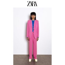 봄 핑크 원버튼 자켓 팬츠 ZARA 자라 여성 투피스 세트