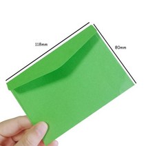 10 개몫 미니 봉투 DIY 다기능 크래프트 종이 초대장 선물 카드, 녹색