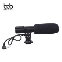 ® bob 고감도 3.5MM 외장마이크 MIC-01 카메라 GЯ+VIP_ 고프로마이크, GЯ MIC_01_블랙