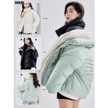 90화이트오리털숏패딩겨울멀티루즈중직코트여상