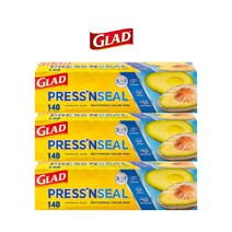 프레스앤씰 식품포장용 매직랩(식품용) 기존의 랩과는 전혀 다른 GLAD의 특허받은 완벽한 밀봉 점보형 140 SQ.FT.(43.3mx30cm)x3개 1묶음, 1개