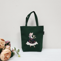 [미술관] 소공녀 자수 가방 데일리 패브릭 미니손가방 미니토트백